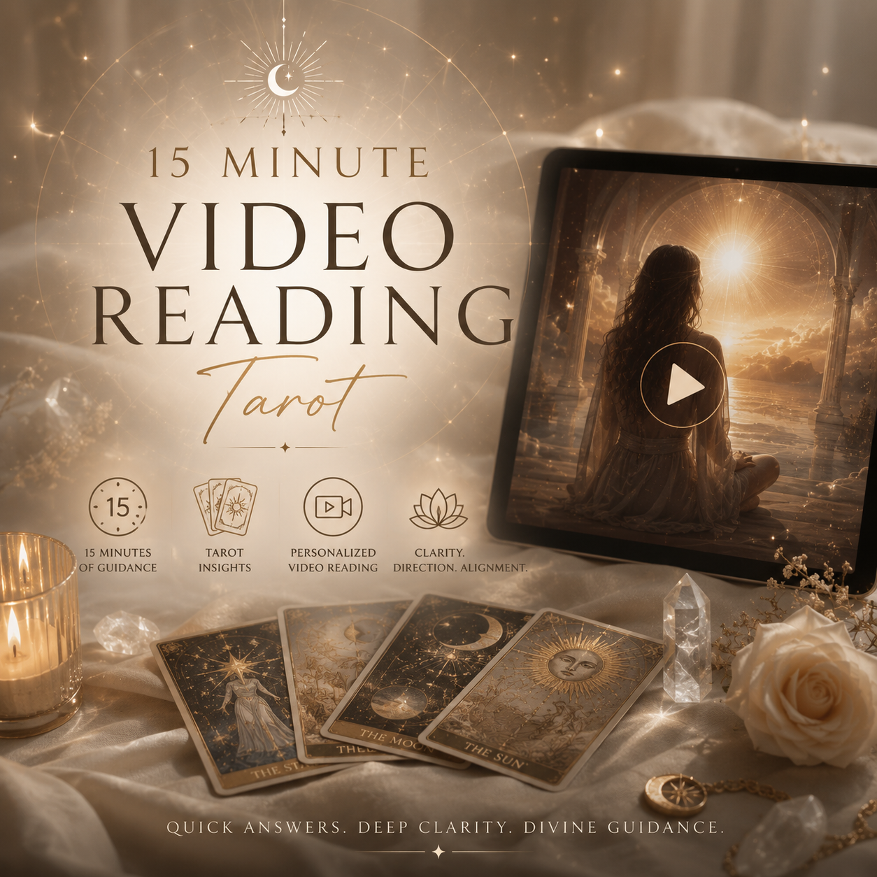 15-Minute Tarot Reading — Unlimited Questions ✨
